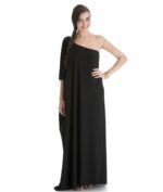 Vestido maxi asimétrico de un solo hombro